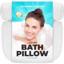 BASIC CONCEPTS Bathtub Pillow for Neck and Back Support with Drying Hook, Bathtub Pillow Machine Headrest for Soaking & Straight Back Tubs - Bath Accessories, Machine Washable, 6 Suction Cups (14x4x15 Inch (Pack of 1))