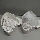 LEVERLOC Corner Shower Caddy Suction Cup, shower shelves suction cup, 2 Pack Basket Powerful Bathroom, Waterproof & Oil-proof Organizer for Kitchen, No-Drilling Removable (White)