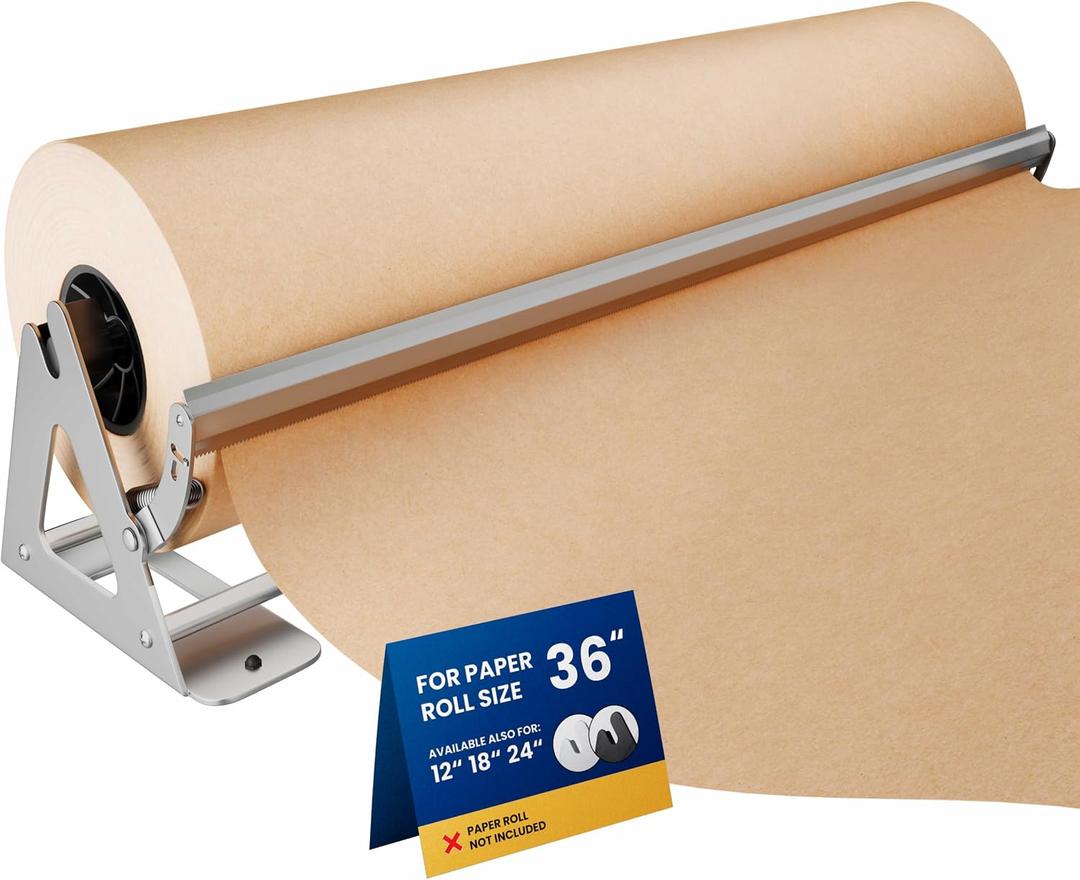 36 Inch Paper Roll Dispenser and Cutter for Kraft, Butcher Paper