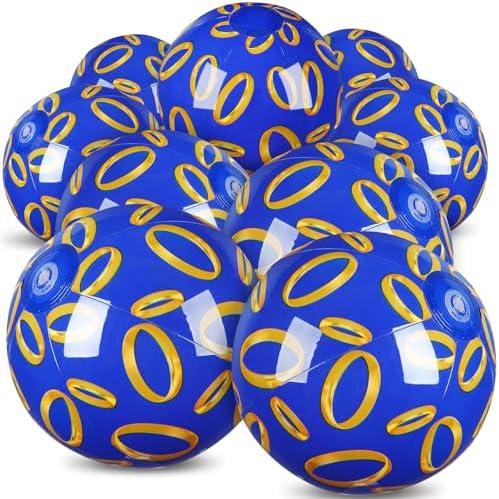 Leyndo 12 Pack Themed Beach Ball for Kids 7.87" Bulk for Summer Pool and Beach Game Gifts and Birthday Party Supplies and End of The Year Class Party Decorations Favor