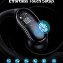 GNMN Active Noise Cancelling Ear Buds Wireless Earbuds 96hrs Playback Bluetooth Headphones Dual Battery Display Stereo Bass Earphones with Earhooks Microphone IPX7 Waterproof Headset for Sports/Gym