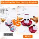 Thermo Bucket Belt Heater with 6.5ft Power Cord for 2-5 Gallon Buckets Chicken Water Heater Automatic Freeze Protection for Poultry Waterers in Winter