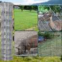 Livestock Fence, 5Ft x 328Ft Galvanized Wire Fencing, Cattle Farm Fence, Heavy Zinc Coated Deer Goat Cattle Fence for Farm Yard Livestock Protection