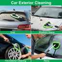 XINDELL Windshield Cleaner Tool Car Interior Window Cleaning Kit with Extendable Handle & 4 Microfiber Pads, Auto Wiper Inside Windshield Brush for Car & Home Windows