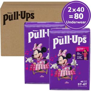 Pull-Ups Girls' Learning Designs Training Pants - Size 5T-6T - 80ct White