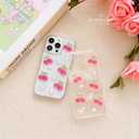 Roemary Cherry Case for iPhone 15,for iPhone 15 with Red Cherry,Floral Design TPU Soft Bumper Protective Cover for iPhone