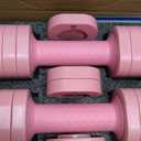 Zempox Adjustable Dumbbell Set of 2, 4 in 1 Free Weights Dumbbells Set for Women, Hand Weights for Women at Home, Each 2lb 3lb 4lb 5lb with TPU Soft Rubber Handle for Home Gym Exercise Training (Pink)