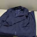 WEEN CHARM Men's Suits Slim Fit 2 Piece One Button Blazer Jacket Wedding Prom Tuxedo Pants Set (Navy Blue) S