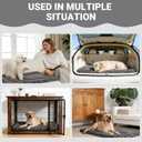 Washable Dog Bed Mat Ultra Soft Dog Crate Pad Comfy Fluffy Pet Kennel Beds Dog Sleeping Mattress for Large Jumbo Medium Small Dogs, 41 x 27 Inch, Gray