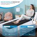 COMFIER Full Body Massage Mat with Heat & Vibration - 10 Motors, App Control, Movable Shiatsu Neck Pillow & 4 Heating Pads for Neck, Shoulders, Back, Black
