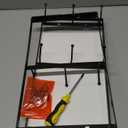 EsLuker.ly 2 Tier Coffee Mug Holder Station Bar Organizer Countertop, Mug Cup Tree Rack for Kitchen Office, Storage Shelf with 12 Hooks, Creat Stylish Coffee Corner, White-Black