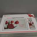 64GB Frameo 15.6" Digital Picture Frame Large 1920 x 1080 IPS FHD Touch Screen WiFi Electronic Photo Frames Share Moments Instantly Anywhere Best Gifts for Parents and Grandparents Brown Wood White