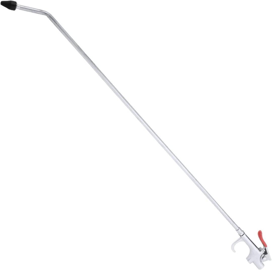 Hiltex 31111 Long Reach Pneumatic Air Blow Gun | 24 Length | 1/4" NPT Air Inlet | Angled Aluminum Nozzle with Pistol Grip Trigger | Rubber Tip