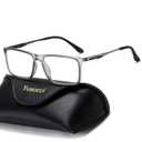 Tusocci Blue Light Blocking Glasses,Computer/Gaming/Phone/TV Use Anti Eyestrain & UV Glare with Glasses Case Matte Transparent Grey
