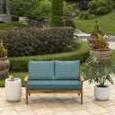 Arden Outdoor Loveseat Cushion Set, 48 x 24, Rain-Proof, Fade Resistant, Cushion Set for Couch, Bench, and Swing Alana Tile