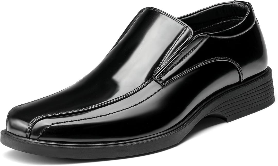 Bruno Marc Men's Square Toe Dress Loafers Formal Shoes (10.5, 5-black Pat)