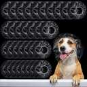 Weewooday 32 Pieces Disposable Pet Shower Caps - Plastic Dog Ear Covers for Bathing, Drops, Guard - Transparent Overhanging Ears Protection for Puppy, Kitten, Small Pets Bath, Shower, Rain Water