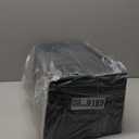 Goozii Black Bread Box for Kitchen Countertop, Small Vintage Counter Top Breadbox, Homemade Bread Storage Container for Sourdough Loaf, Farmhouse Wooden Corner Kitchen Counter Organizer for Cabinet