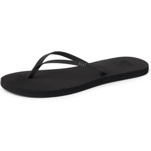 Reef Bliss Nights Womens Flip Flop, Super Lightweight and Soft Footbed, Thin Strap Beach Sandal, Black, 8