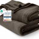 Bedsure GentleSoft Fleece Throw Blanket Brown - 300GSM Blankets for Couch, Sofa, Bed, Soft Lightweight Plush Cozy Throws for Toddlers, 50x60 inches