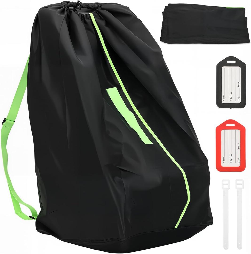 Saranna Car Seat Travel Bag for Airplane: Car Seat Bags for Air Travel Fit All Car Seats, Infant Carriers & Booster Seats,Large Car Seat Bags for Air Travel with Shoulder Straps and 2pcs Luggage Tags