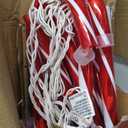 VCOKEN 10'' Christmas Candy Cane Pathway Markers Lights - Set of 10 Christmas Stakes Lights Outdoor Pathway Decorations, Connectable & Light Up Xmas Holiday Party Yard Art Indoor Outdoor Ornament (Red)