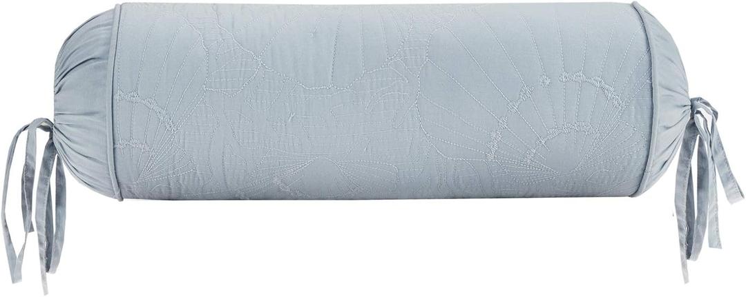 Harbor House Modern Design Decorative Pillow Hypoallergenic Sofa Cushion Lumbar, Back Support, Bolster 7" x 18", Crystal Beach, Cotton Pillow Blue