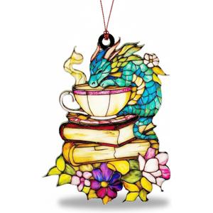 Elphaba Ornament, Dragon Ornaments for Christmas Tree, Unique Dragon Christmas Ornaments, Book Ornament Gift for Readers, Fantasy Dragons Decoration for Holiday Tree, Cute Magical Home Decor