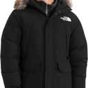 THE NORTH FACE Men's McMurdo Parka Waterproof Winter Jacket, 600 Fill Waterfowl Down Insulation, Adjustable 3 Piece Hood (X-Large, Tnf Black/Tnf Black)