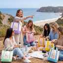 Sadnyy 6pcs/9pcs Girls Trip Gifts for Women Girls Weekend Trip Gifts Mini Canvas Tote Bag Cosmetic Pouch Favor 13" x 11" x 6"