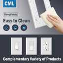 CML Oversized Decorator Wall Plate, 40 Pack Jumbo Electrical Outlet Receptacle Covers, 1-Gang Large White Switch Plates, Over-Size 3.5” x 5.5”, Impact Resistant, ETL Listed