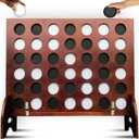 SWOOC Games - Giant Four in a Row (All Weather) With Carrying Case & 60% Quieter Design - Connect 4 for Outdoor, Yard, and Backyard - Kids and Adults
