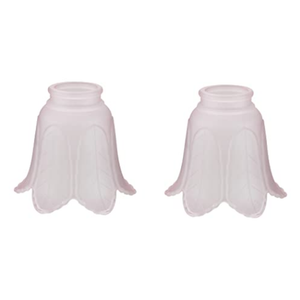 Aspen Creative 23102-4A Transitional Pink Rose Leaf Ceiling Fan Replacement Glass Shade, 2-1/8" Fitter Size x 5" Diameter x 4-1/4" Height, 2 Pack