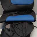 Skechers Memory Foam Car Seat Covers,Thick Cool Touch Fabric Seat Covers,Front Seat Cover Airbag Compatible,Automotive Comfort Protection for Most Cars,Vans,Trucks,SUV,Blue (Black and Blue)