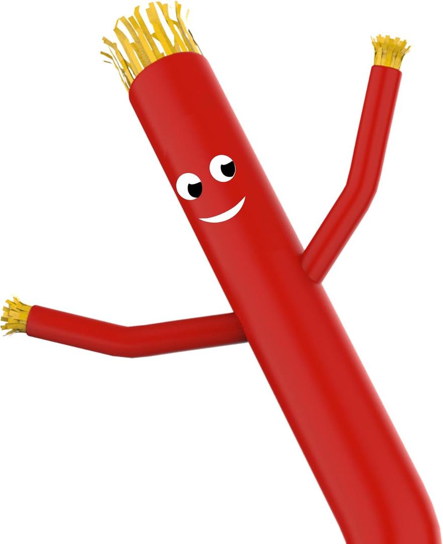Inflatable Tube Man Without Blower, 10 Feet Tall Wacky Waving Inflatable Tube Guy for Commercial Activities, Fit for 18 Inch Blower, Red