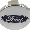 Ford 2015-2025 OEM Genuine 2.5in Diameter Chrome Center Cap with Blue Oval Ford Logo FL3Z-1130-K