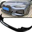 MUCO 3pcs Front Bumper Lip Spoiler Kit Compatible with BMW 4-Series G22 Coupe G23 Convertible with M Sport 2021 2022 2023 2024 Gloss Black M-Performance Front Bumper Lip Spoiler Lip Lower Bumper Body