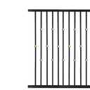 Round 5/8" *44" Hollow Metal Staircase Balusters Matt Black, 10 Pcs/Pack (5Pcs Plain with Single Brass Ball + 5Pcs Plain Double Brass Ball), Wrought Iron Balusters for Interior Stair Railing.