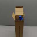 57" Rubber Broom for Pet Hair Removal, 2-in-1 Floor Brush & Squeegee, Extra Long Handle Fur Broom for Carpet, Hardwood, Tile & Windows | Pet Hair Remover with Lint Brush for Home & Auto Cleaning (Blue)