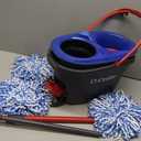 O-Cedar Rinse Clean Spin Mop & Bucket System + 2 Extra Mop Heads | Clean with Water | Removes 99% of Bacteria