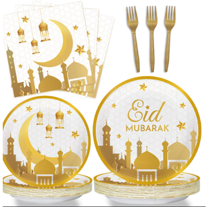 Eid Mubarak Tableware Set 56pcs