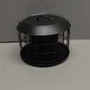 Kingsyard Squirrel Proof Suet Feeder, Cage Bird Feeders for Outdoors Hanging, All Metal, Double Suet Cake Capacity, Tray & Weatherproof, Black