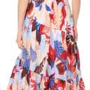 Vince Camuto Women's Tie V Neck Maxi Dress - Large