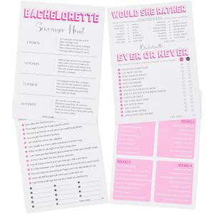 Bridal Shower Games Bachelorette Scavenger Hunt Wedding Shower Bach Hilarious Party Activities Pink 50 Guests