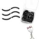 Eyelash Curler Refills Compatible with maybelline,Eyelash Curler Pads 24PCS,Silicone Lash Curler Refill Pads Compatible with maybelline,Black