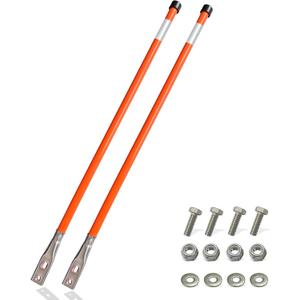 Snow Plow Blade Markers Guides Kit 304 Stainless Steel Joint 28'' Upgraded Thickened Material High Visibility Never Break Never Rust Fit for Most Snow Plow (Orange)