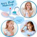 Golray Little Girls Play Purse Toys with Pretend Makeup Kit for Girl 3 4 5 6 Year Old, Sound Phone/Fake Makeup Set/Blue Wallet/Ice Princess Box Winter Christmas Birthday Gift Toddler Kid Toy Age 3-4-7