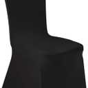100 Pcs Black Washable Removable Universal for Wedding Party Dining Banquet Polyester Spandex Stretch Slipcovers Chair Covers