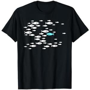 Fish swim against the current in the sea T-Shirt, XL, 2 Pack