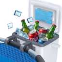 13L Insulated Poolside Cooler, Hard Cooler with Ice Crystal Box, Keeps Ice Up to 72 Hours, Portable Above Ground Pool Accessories, Pool Parties, Beach BBQ, Camping